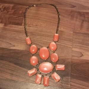Light Coral Statement Necklace